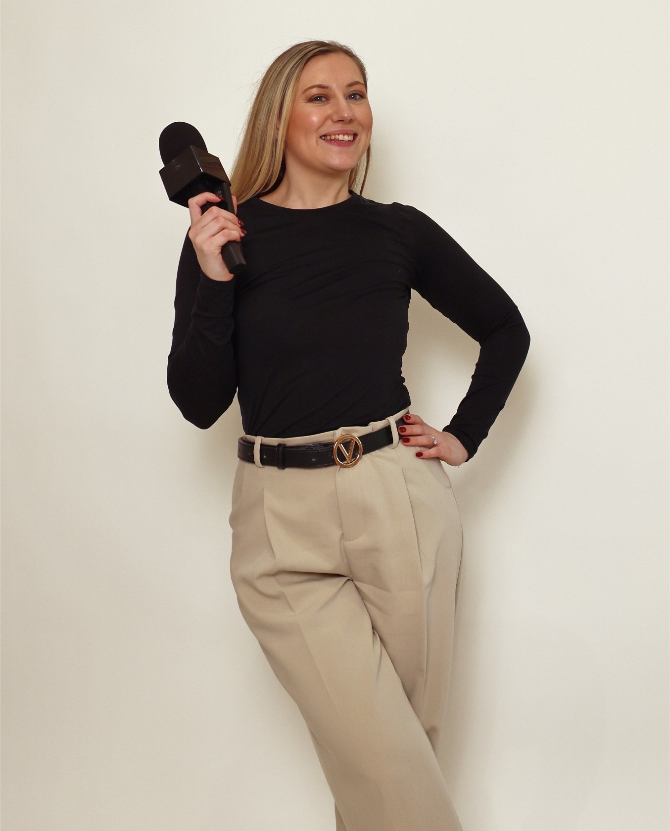 Abigail Mills with microphone